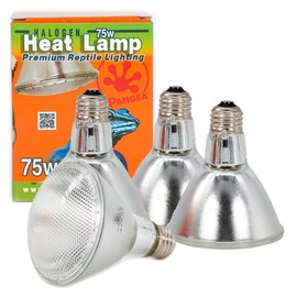 Pangea Halogen Heat Lamp (4 Pack) for Reptiles - Warming UVA and Infrared Light for Turtles, Tortoises, Bearded Dragons, and More - Heating Bulb Accessories, Designed for Ceramic Sockets (75 Watt)