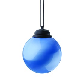 Xodus Innovations WP410 Battery Powered Hanging Decorative Outdoor Pulsing 5" Globe Light with Sensor Turns On at Dark, Blue
