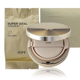 IOPE Super Vital Cushion EX 16g Refill Set No. 21 Pore Cover Cushion, Light Beige, 1 Piece / 아이오페 슈퍼바이탈 쿠션 EX 16g 리필세트 21호 모공 커버쿠션, 라이트베이지, 1개