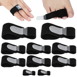 BUTBU 10 Stück Fingerschiene, Trigger Finger Schiene, Fingerschiene Kleiner Finger, Fingerschiene Ringfinger Mittelfinger, Verstellbare Fingerbandage für Fingerschienen Arthrose