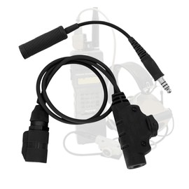 HEARFALCOM Tactical Military Accessories 6-Pin V2 U94 PTT Adapter for an/PRC 148 152 Walkie Talkie Compatible COMTAC SORDIN Tactical Headset (BK)
