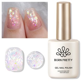 Born Pretty Glitter Gel Nail Polish with Multicolor Sequins, Long Lasting U V Gel Polish for Manicure and Nail Art, DIY at Home, Salon-Quality, Easy to Apply, 15ml