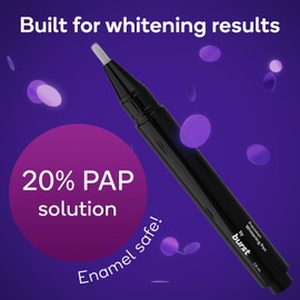 Burst Precision Teeth Whitening Pen (1 Pen) | Fresh Mint | Fast Acting Advanced PAP Whitening Agent + Coconut Oil, Aloe Vera & Xylitol | Targeted Treatments | Built for Results | Formulated in The USA