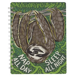 Primitives by Kathy Sloth Nap All Day Sleep All Night Spiral Notebook 7" x 9" x 0.50"