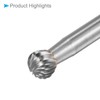 CoCud Tungsten Carbide Rotary Burrs File, 6mm Shank 8mm Dia,