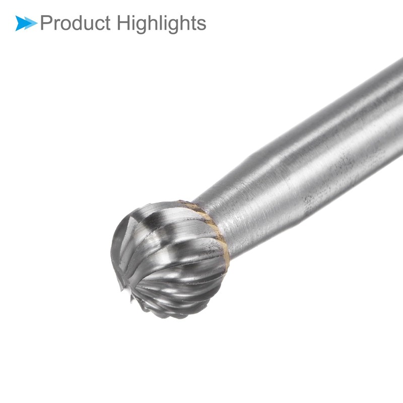 CoCud Tungsten Carbide Rotary Burrs File, 6mm Shank 8mm Dia,
