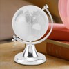 Glass Ball Globe Crystal Ball with Metal Stand, 2.6 x