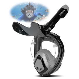 BOOSTEADY Snorkel Mask for Adults with Foldable Sunglasses Full Face Mask Diving Mask Adult Snorkel Mask Set with Anti-Fog