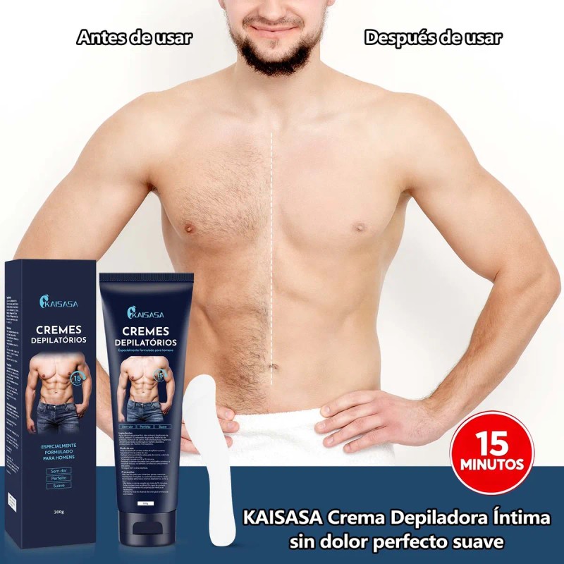 Crema Depilatoria Íntima Hombre Genitales 300g Espátula Todo Tipo Piel