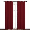 NICETOWN Christmas Burgundy Bedroom Curtains Blackout Draperies, Christmas Decorations Thermal
