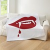 CafePress Red Vampire Lips Throw Blanket Super Soft Fleece Plush