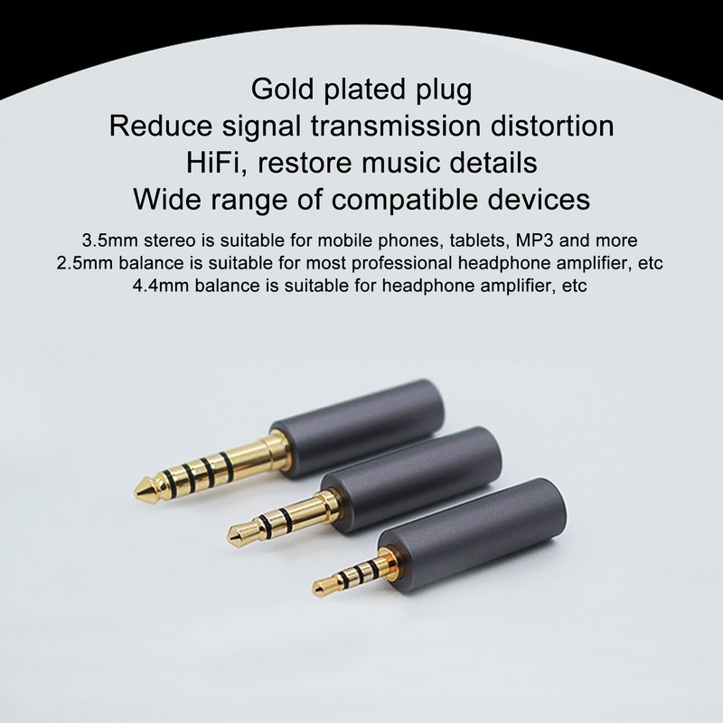 A2DC Headphone Replacement Cable 3.5mm 2.5mm 4.4mm Plugs Headphone Upgrade