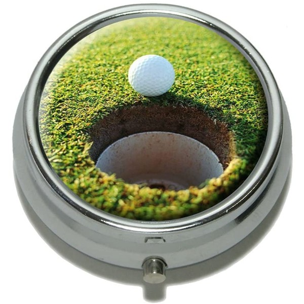 Golf Ball and Hole - Golfing Pill Case Trinket Gift Box