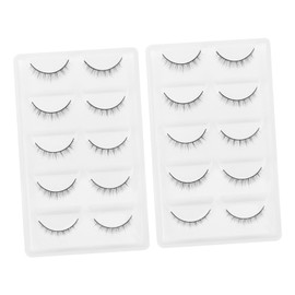 Mikinona 10pairs Natural Curly False Eyelashes Fashionable Dense Type for Beautiful Eye Makeup Short Easy to Apply for Personal and Professional Use