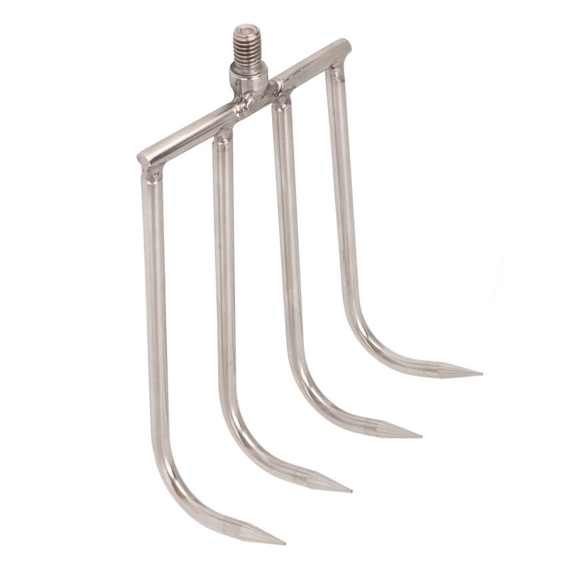 VBESTLIFE Portable Aquatic Weed Rake, 4 Teeth, Stainless Steel Head,