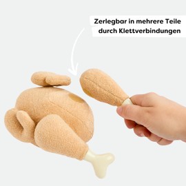 HABA Creative Play Brathähnchen – Spielzeug-Grillhähnchen aus Stoff zum Zerlegen – Zubehör für Kinderküche & Kaufladen – 2012309001