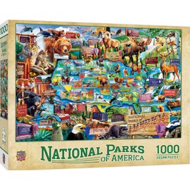 MasterPieces - 1000 Piece Jigsaw Puzzle, National Parks of America, Fun for Adults, Family, Kids 19.25"x26.75"