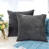 CALIYO Cushion Cover Corduroy Plain Set of 2 Cushion Covers