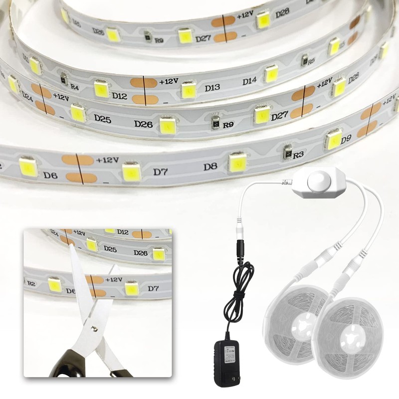 VOLIVO White LED Strip, 32.8ft Dimmable LED Strip 6500K Bright