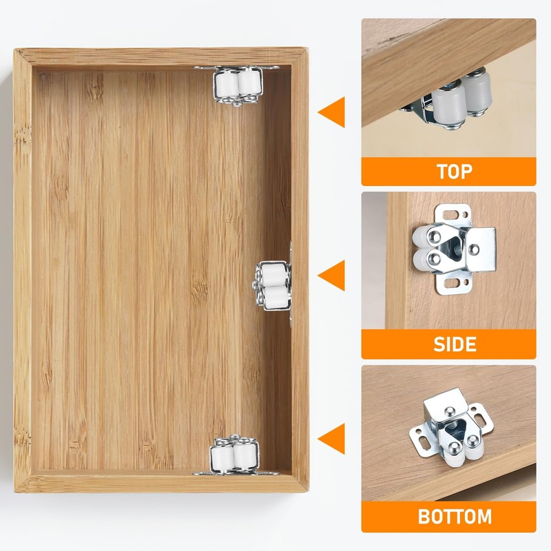 Pack of 10 Double Roller Catch Cabinet Locks, Furniture Catches,