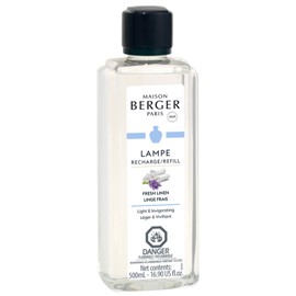 MAISON BERGER - Fresh Linen - Lampe Berger Fragrance Refill for Home Fragrance Oil Diffuser - Air Freshener - 16.9 Fluid Ounces - 500 milliliters
