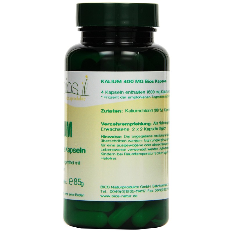 Bios Potassium 400 mg 100 Capsules Pack of 1 x