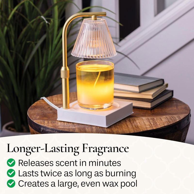 Candle Warmers Etc. Gold Luna Lamp – for Top-Down Warming