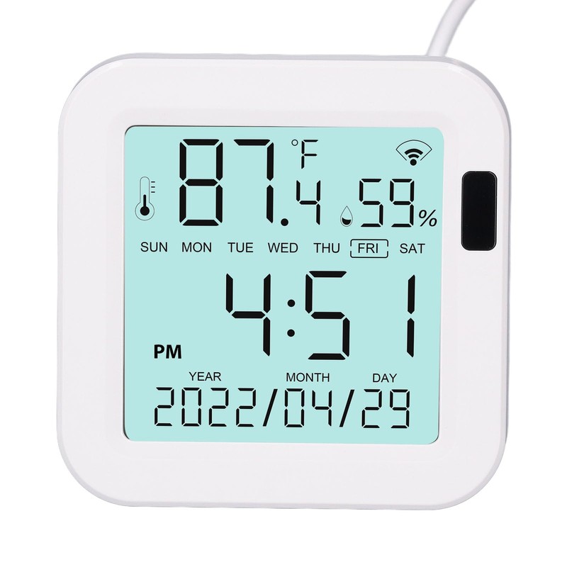 Digital Hygrometer Indoor Thermometer, Wired Room Thermometer and Humidity with