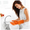 BIUDECO 3 Pairs Rubber Dishwashing Gloves Reusable Household Cleaning Gloves