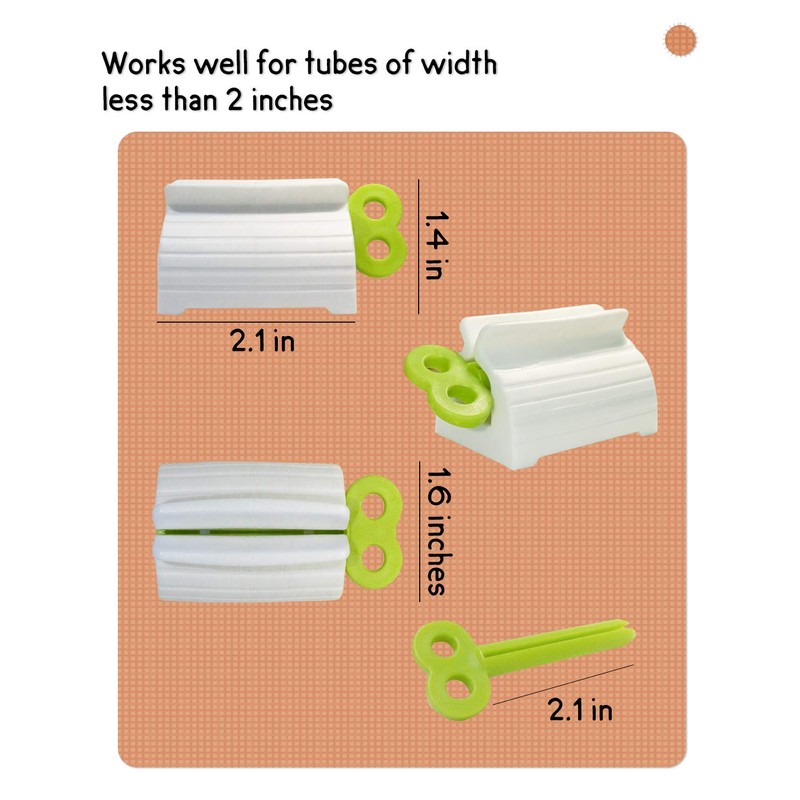MoHern Toothpaste Squeezer, 4 Pcs Toothpaste Tube Squeezers, Multi-Purpose Toothpaste