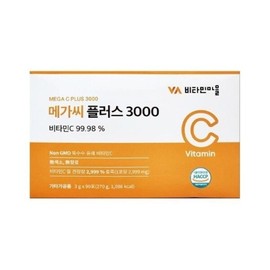 Vitamin Village 비타민마을 메가씨 플러스 3000 3g 90포/mjc Vitamin Village Mega C Plus 3000 3g 90 Pouches