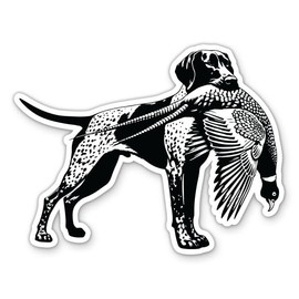 German Shorthaired Pointer Pheasant Hunting Vinyl Sticker - for Water Bottle Phone Car Tumbler Laptop - Waterproof - 3"