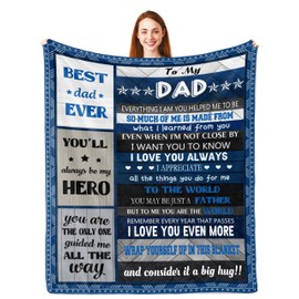 Dad Gifts from Daughter Son, Dad Birthday Gifts, Birthday Gifts for Dad, Daddy Birthday Gifts, Gifts for Dad Who Wants Nothing, Presents for Dad on Birthday Father's Day Christmas, Blanket 150x130CM