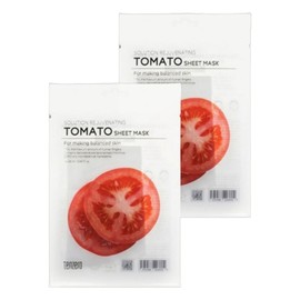 Ten Zero 1 Pack per Day Solution Rejuvenating Tomato Sheet Mask 10 Sheets 2 Sets Disposable Mask Sheets / 텐제로 1일1팩 솔루션 리쥬브네이팅 토마토 시트 마스크 10매 2세트 일회용 마스크시트