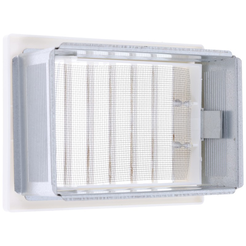 Upmann Ventilation Grille, White Plastic 10X16 M Installed flieg. 50161