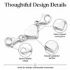Kryoflare Sterling Silver Heart Jewelry Clasp, 925 Sterling Silver Double
