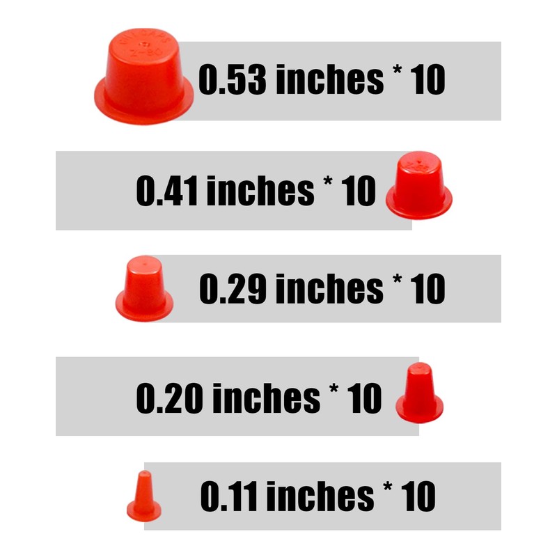 Automotive Cap Plugs Kit 0.11" to 0.53" Fit for AutoLine