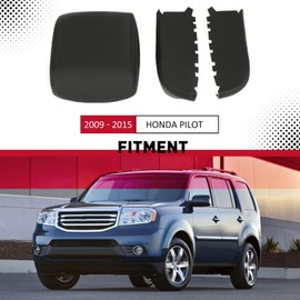 HECASA Center Console Cover & Front Door Armrest Cover Pad Compatible with 2009-2015 Honda Pilot PVC - Black