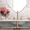Tile Generation NBG-5 2x4 Subway Tile White and Gold Metal