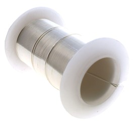 26 Gauge Lacquered Anti-Tarnish Copper Wire for Jewelry Making 34 Yards 31 Meter Spool (Silver Plated)