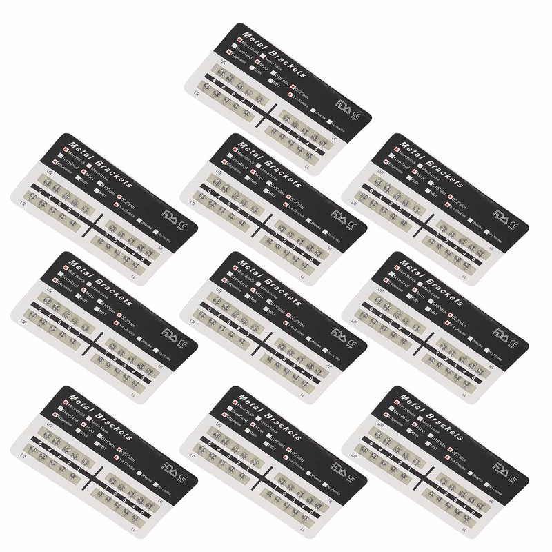 Teeth Edgewise Brackets 0.022in Slot 345 Hooks Rustproof Mini Metal