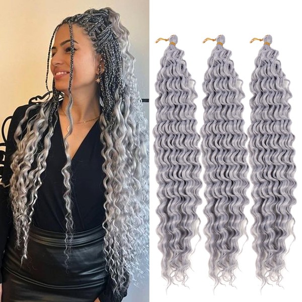 Orientfashion 30Inch Human Braiding Hair for Boho Braids, Deep Wave