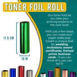 Toner Reactive Foil | Pretty Things London Foil A'Peel | 11.5cm x 10m Rolls (Green)