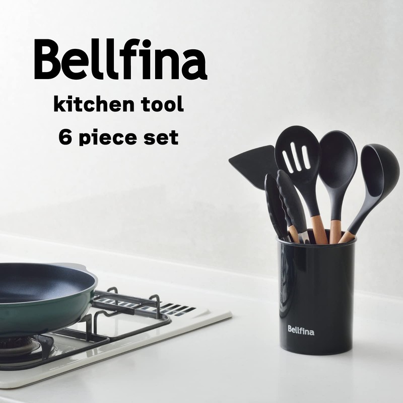 Ernest A-77611 Kitchen Tool Set (Silicon), 6 Pieces (Turner, Ladle,