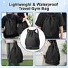 Drawstring Backpack Sports Gym Bag, Water Resistant String Bag Gym