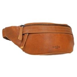 Gusti Spencer Women's and Men's Leather Waist Bag Bum Bag Shoulder Bag Leather, Hazelnut Brown, Retro