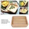 Wood Salad Bowl Square Thicked Simple Food Rice Salad Bowl