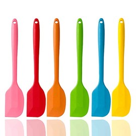 6 Pcs Silicone Spatulas, 8.3 inch Small Rubber Spatula Heat Resistant Non-Stick Flexible Scrapers Baking Mixing Tool