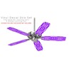 Skull And Crossbones Pattern Purple - Ceiling Fan Skin Kit