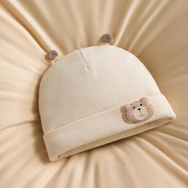 Eosbird Cotton Newborn Hat Baby Hat for 0-6 Months Newborn Baby Boys Girls (UK, Age, 0 Months, 9 Months, Beige)